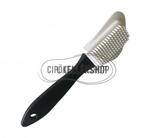 Kombinált velúr kefe műszőr, fém és gumikefével, sárkaparóval