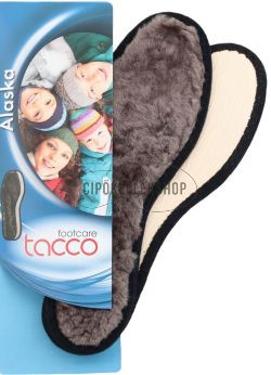 Tacco Alaska talpbetét – valódi lámaszőr felsőrész, csúszásmentes téli talpbetét hideg időre
