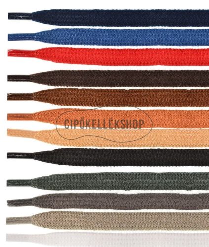 Lapos fehér pamut sportcipőfűző különböző hosszúságokban (60-180 cm)