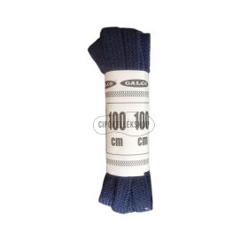 Sötétkék lapos pamut sportcipőfűző – több méretben (85–160 cm)