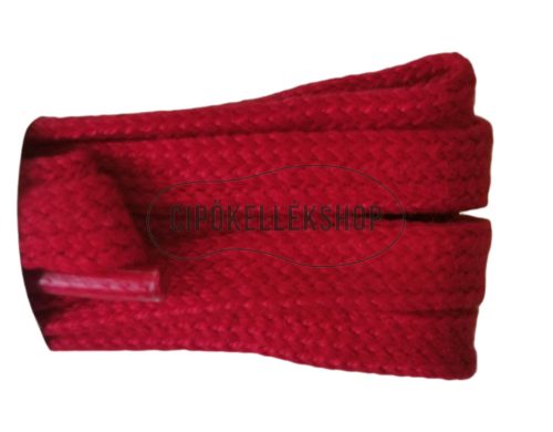 Piros lapos pamut cipőfűző sportcipőhöz – 6 mm széles, több hosszúságban