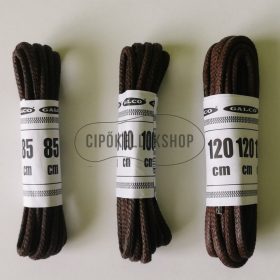 Viaszolt vastag gömbölyű barna cipőfűző – 4 mm vastag, prémium minőség, klasszikus stílus bőrcipőhöz és bakancshoz, 60–120 cm hosszúságban