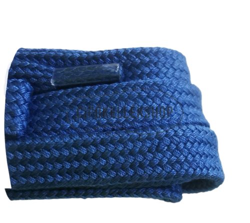 Farmerkék lapos pamut sportcipőfűző – több méretben (85–140 cm)