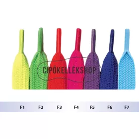 Movi prémium lapos fluoreszkáló cipőfűzők – sárga, zöld, pink, narancs, lila, kék, világoskék