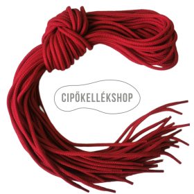 Piros pamut cipőfűző – vastag, gömbölyű kialakítás, többféle hosszban