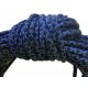 Vastag gömbölyű fekete-kék mintás cipőfűző