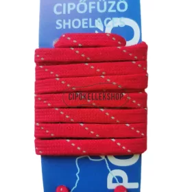 Prémium fényvisszaverős piros cipőfűző – 120 cm hosszú, sportcipőhöz