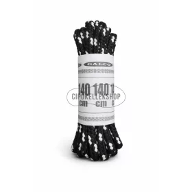 Vastag gömbölyű fekete-fehér cipőfűző 4 mm 140 cm