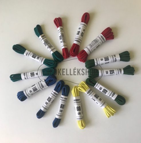 Kék vékony gömbölyű pamut cipőfűző több méretben