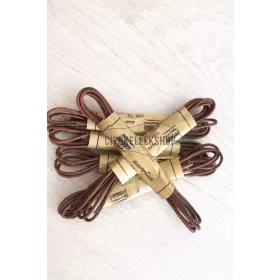 Movi viaszos vékony kerek barna cipőfűző 2 mm