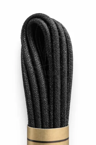 Movi viaszos vastag kerek fekete cipőfűző 120 cm 3,5 mm 