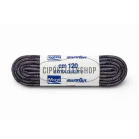   Movi prémium trekking cipőfűző – szürke-fekete, 6 mm, (T7) 