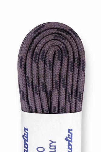 Movi prémium trekking cipőfűző – szürke-fekete, 6 mm, (T7) 