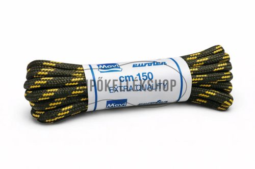 Movi prémium trekking cipőfűző – zöld-sárga, 6 mm (T5)